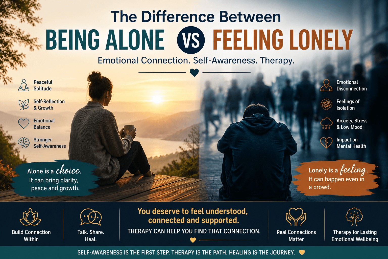 The Difference Between Being Alone and Feeling Lonely