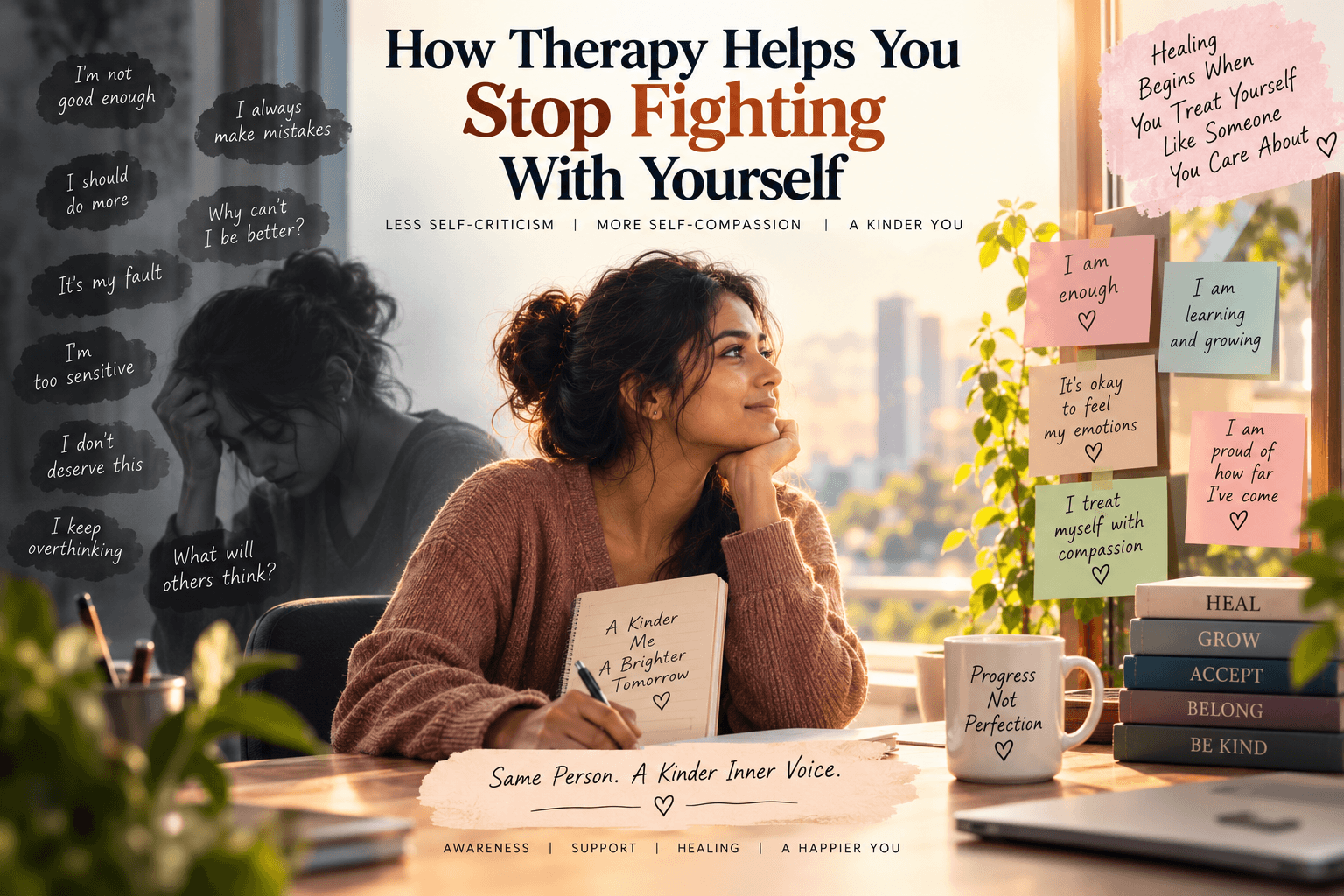 How Therapy Helps You Stop Fighting With Yourself