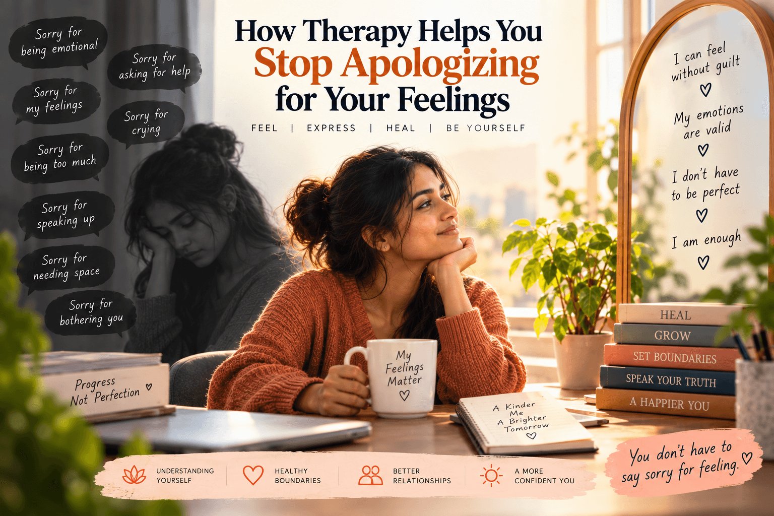 How Therapy Helps You Stop Apologizing for Your Feelings