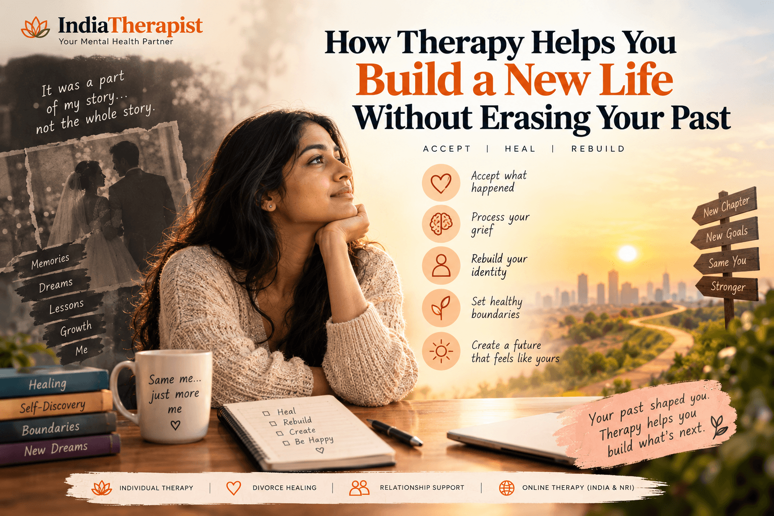 How Therapy Helps You Build a New Life Without Erasing Your Past