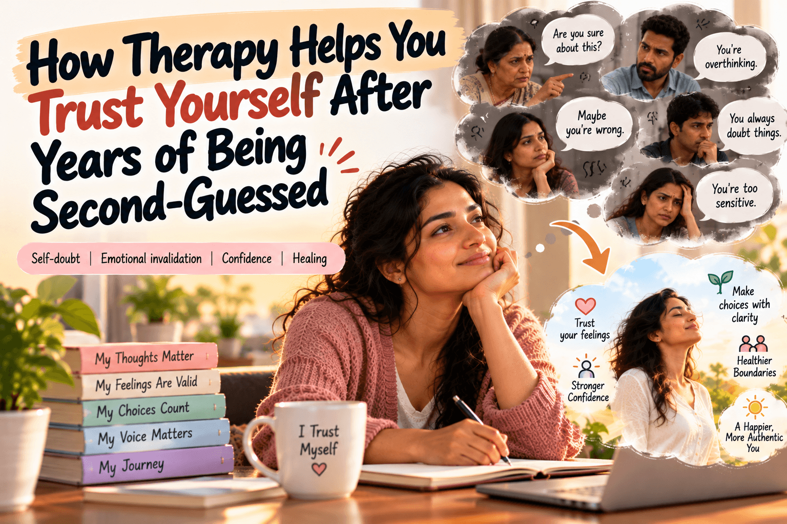 How Therapy Helps You Trust Yourself After Years of Being Second-Guessed
